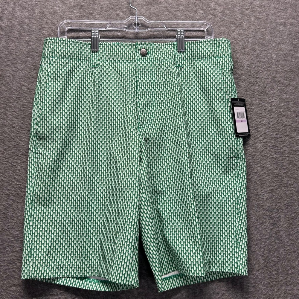 Callaway Mens Golf Shorts 32 Verdant Green Golf Bag Print Opti-Dri CGBFA0G8GG